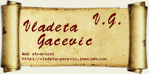 Vladeta Gačević vizit kartica
